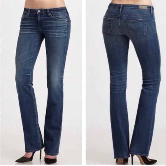 AG Low Rise Bootcut Dark Wash Jeans - Picture 1 of 15